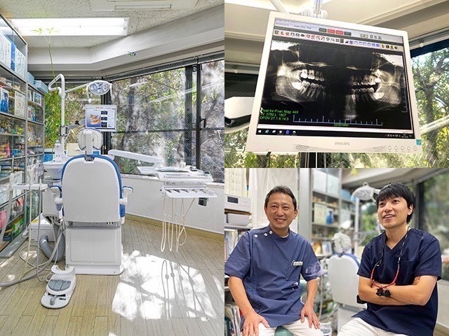 治療の選択肢を説明する歯科医師と患者さま